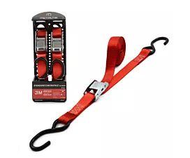 Tot 500kg - Klemgesp 500kg - 3m - 25mm - klemgesp en S-haken - Rood - 2st.