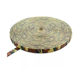 Sangles en rouleau Sangle en polyester Camouflage 35mm - 3750kg - 100m en rouleau - vert armée