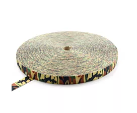 Band op rol met camouflagepatroon Polyester band Army green 50mm - 7500kg - 100m op rol - Militaire print