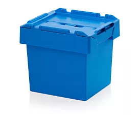 Tout - Bacs réutilisables Boîtes de rangement empilables avec couvercle - 40x30x34cm