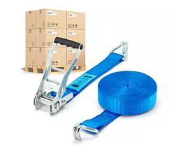 Promo's Pallet 5T - 10m - 50mm - 2-delig - Spitshaken - Blauw - 256st.